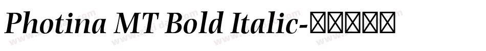 Photina MT Bold Italic字体转换